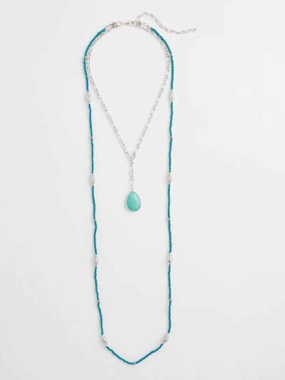 Turquoise Convertible Beaded Pendant Necklace